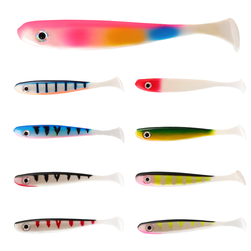 CHEERY PVC Soft T-Tail Fishing Lure-Sizes 7cm to 20cm 3g to 42g 9 Colors Bionic Design for Freshwater & Saltwater Use · Original source photograph · specifications to confirm