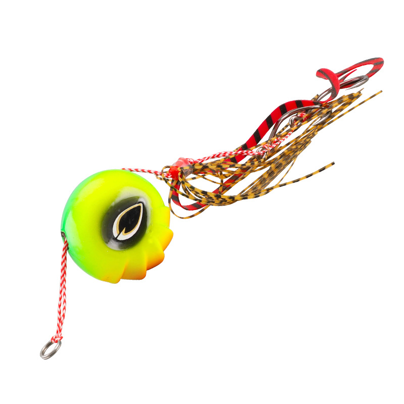 Cheery Mudah HT1223 Full Moon Luminous Artificial Hard Bait Bass Bottom Fishing Ocean Beach Use Modified Lead Plate Design Hooks · Original source photograph · specifications to confirm