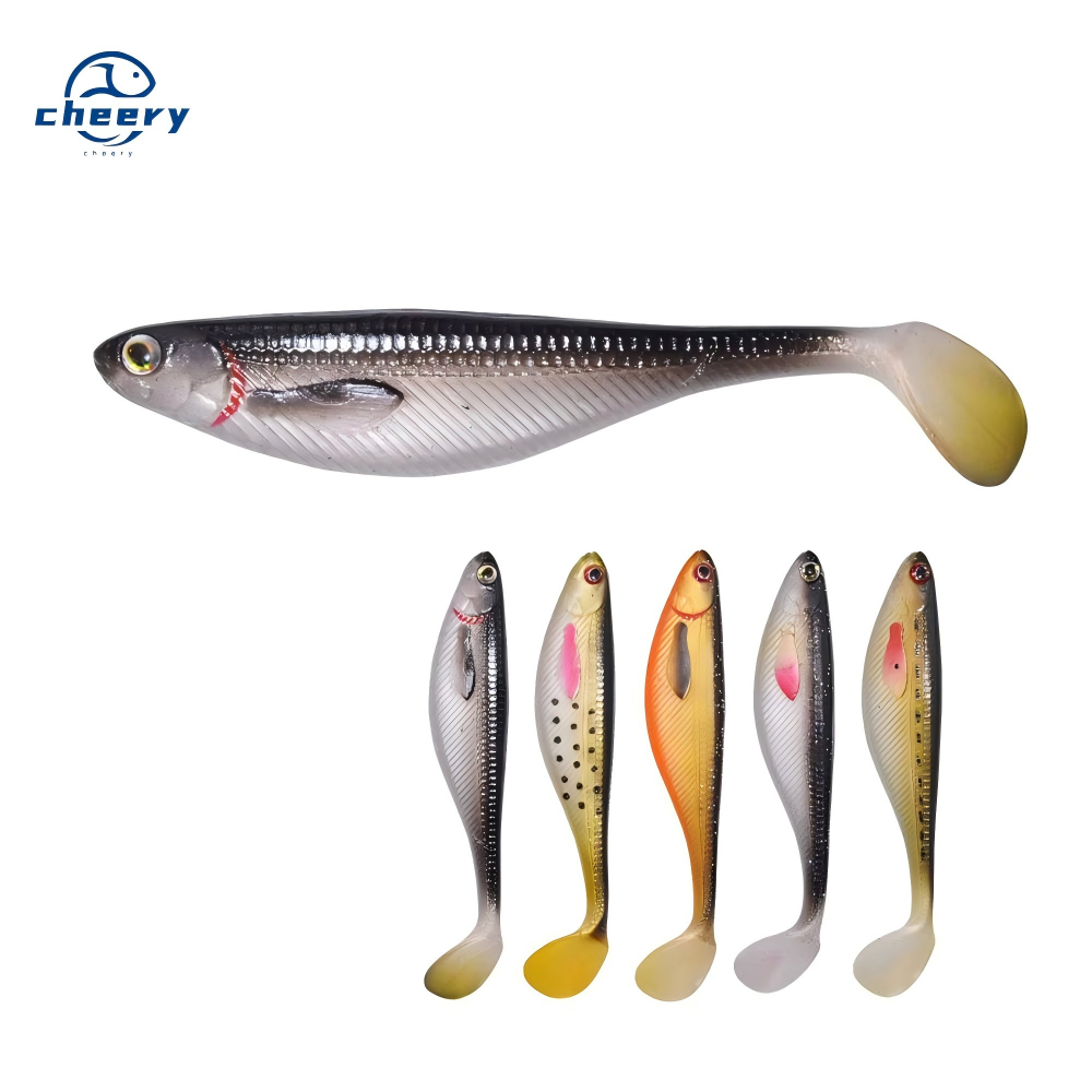 Cheery 100mm 6g  Soft Fish Lure Custom Colors 3pcs Pack for Ocean Boat Lake Stream Fishing · Original source photograph · specifications to confirm