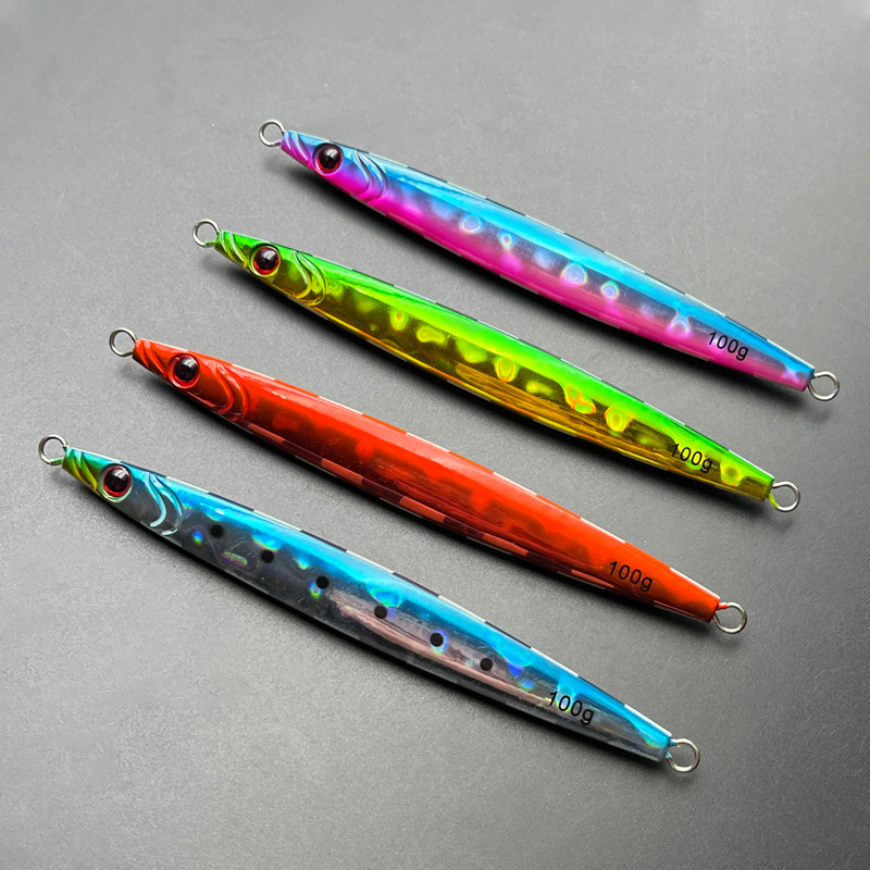 Lure Night-Luminous Fast-Sinking Metal Jig Lure 100g-400g Sea Fishing Iron Plate Bare Plate Quick-Pull Long Strip Artificial · Original source photograph · specifications to confirm
