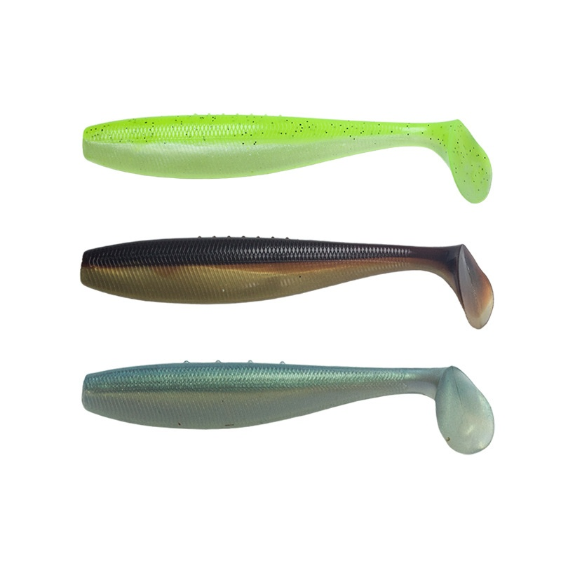 3pcs 14cm/18g Big T Tail Fish Sinking Lure Jigging Bionic Soft Bait Without Hooks Sea Fishing Freshwater Grouper Snapper PVC · Original source photograph · specifications to confirm
