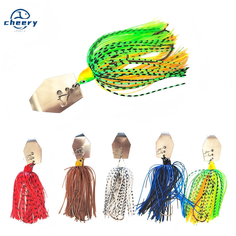 CHEERY Wholesale  Blade Bait with Rubber Skirt Buzzbait Fishing Lures Chatter Bait Bladed Jigs Lures · Original source photograph · specifications to confirm
