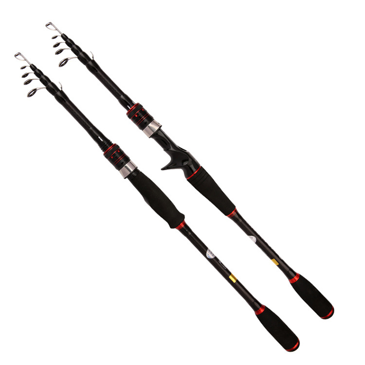 Carbon Telescopic Lure Rod Adjustable Ultra-Hard EVA Handle Straight Grip Ocean Beach Bass Fishing Rod Set · Original source photograph · specifications to confirm