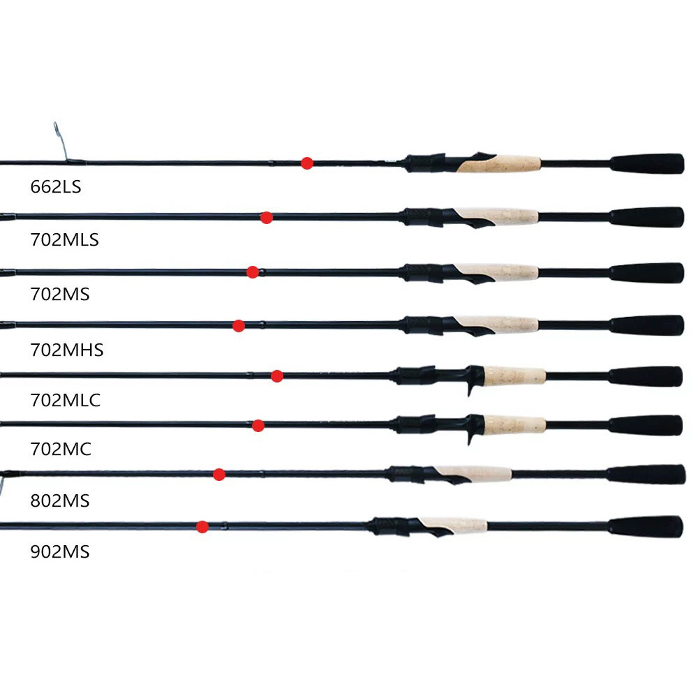 Full-Fuji Universal Long-Cast Lure Fishing Rod Cork Handle Hard Action 110-140cm Collapsed Length for Snakehead Mandarin Fish · Original source photograph · specifications to confirm