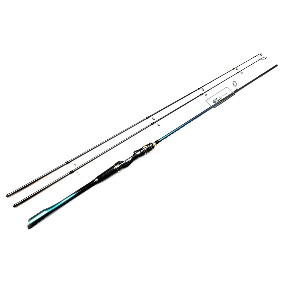 New Style Dual-Section Universal Lure Fishing Rod Carbon M/MH Soft Tone Long-Cast Beginner 105cm Collapsed Length Weihai · Original source photograph · specifications to confirm