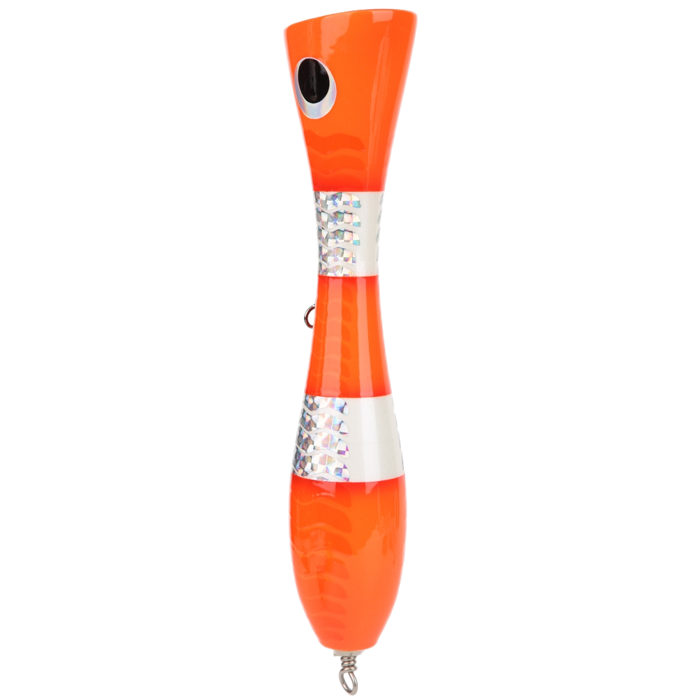 Big Mouth Wooden Popper Lure, ±120g/220mm Floating Topwater Popper, Offshore Casting Hard Bait for Tuna & Giant Trevally GT · Original source photograph · specifications to confirm