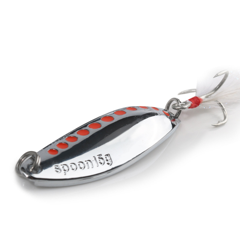 New Red Dot Leech Luya Sequin Zinc Alloy Artificial Hard Bait Without Hooks for Bass Fishing · Original source photograph · specifications to confirm