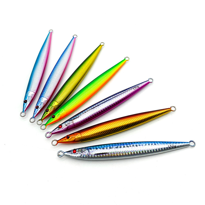 Sea Fishing Shore Casting Jigging Lure Artificial Hard Bait Long Strip Full-Depth Jig 150g 180g Lead Fish Bare Plate No Hooks · Original source photograph · specifications to confirm