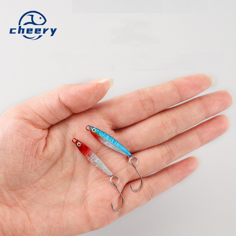 1.6g 3g 5color Micro-objects Mini Metal Bait Floating Stream Bait Horse Mouth Fish White Stripes Metal Jig Fishing Lure · Original source photograph · specifications to confirm