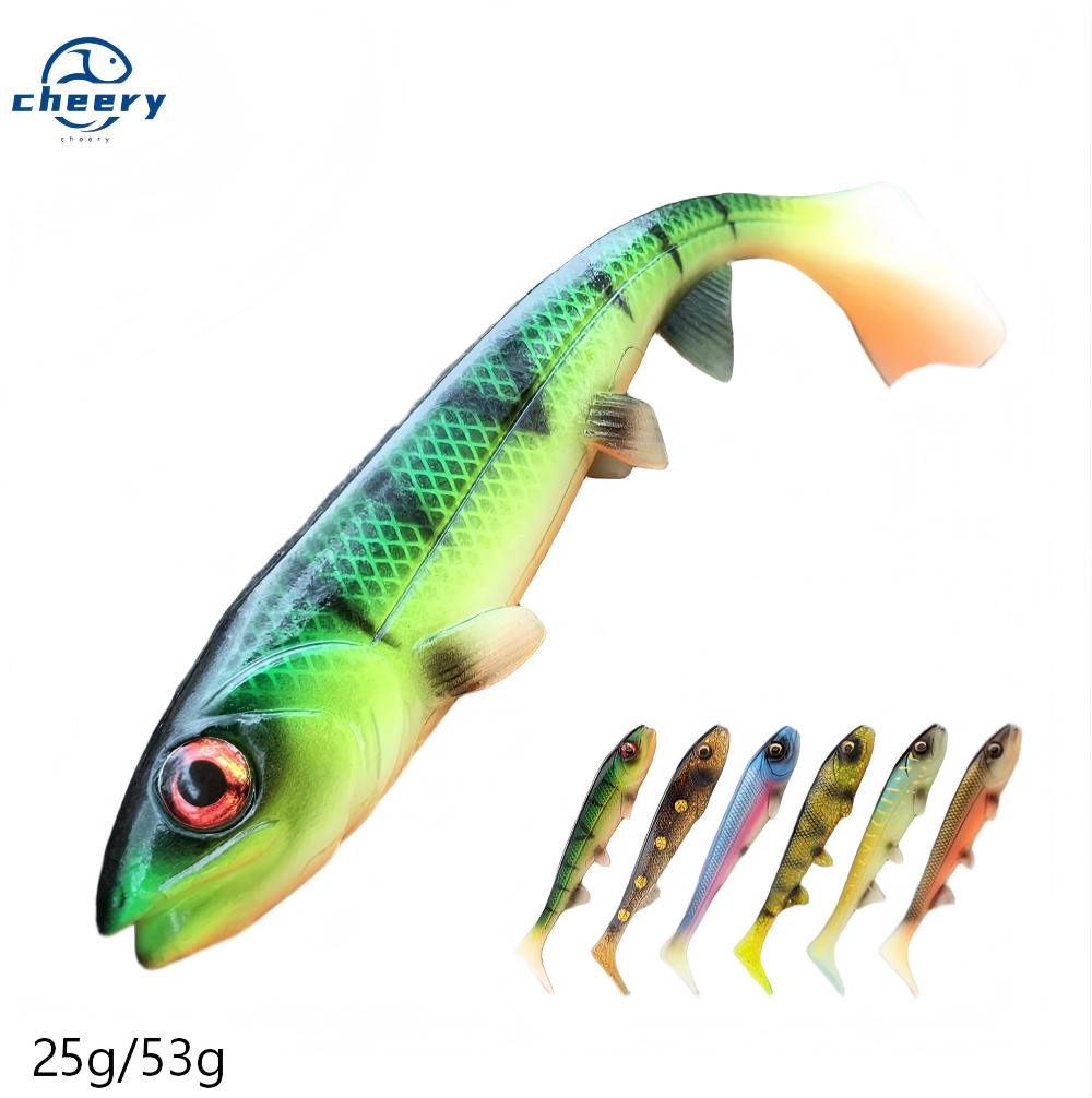 CHEERY Spinpoler FishingLure 14cm/18cm Swimbait Square Tail Soft Shad Artificial Bait Pike Perch Catfish Wobbler Big Game Tackle · Original source photograph · specifications to confirm