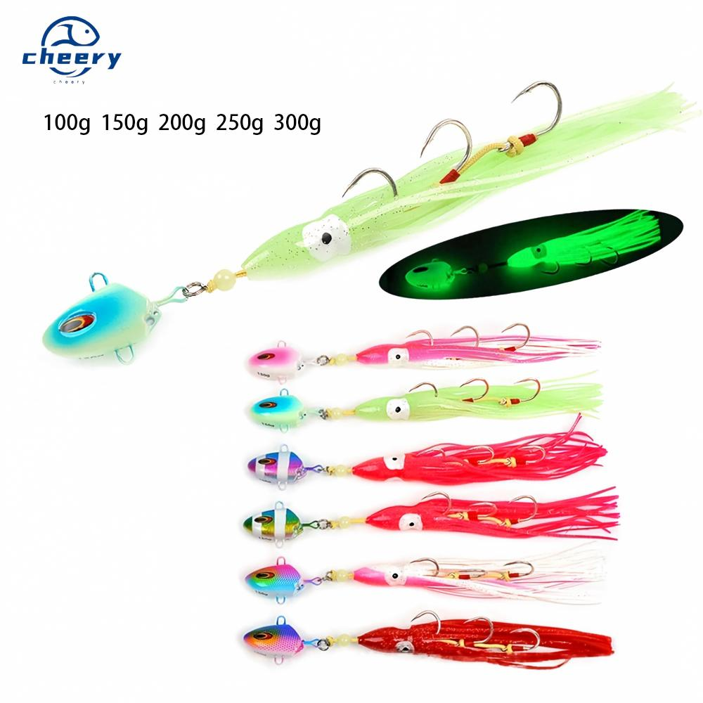 Cheery Deep-Sea Boat Fishing Yan Yue Slow-Roll Nocturnal Metal Jig Artificial Hard Bait for Saltwater Fish 100g-300g · Original source photograph · specifications to confirm