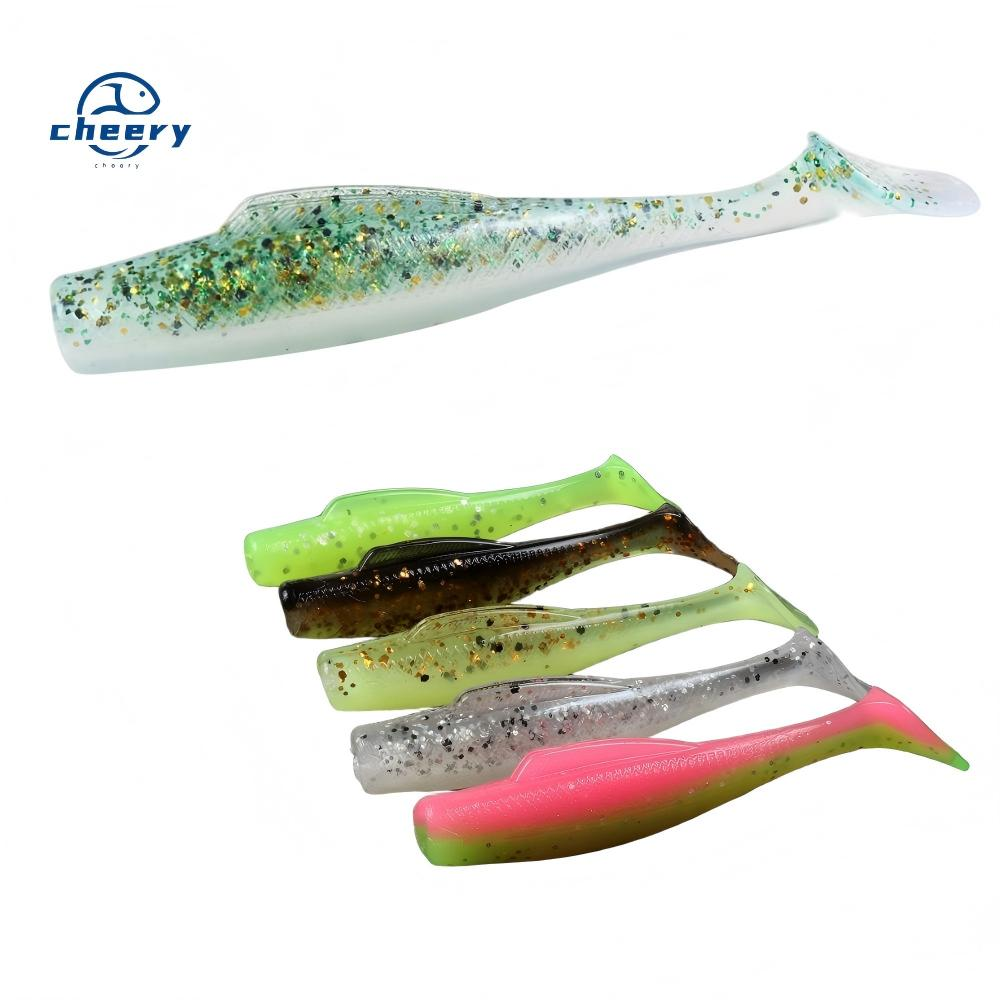 Soft Fish T-Tailed Bionic Lure 6.5cm 2.3g Plastic Bait 6pcs TPR Material Carp Artificial Soft Bait for Sea Bass Salmon Target · Original source photograph · specifications to confirm