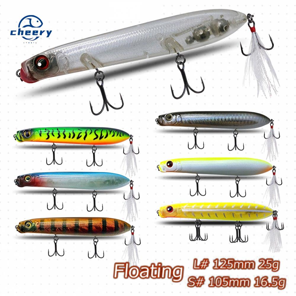 CHEERY Plastic Fishing Tackle Freshwater Lure Small Size Le Dog 105mm-165g Long-Cast Floating Pencil Lure Z-Dog Hooks · Original source photograph · specifications to confirm