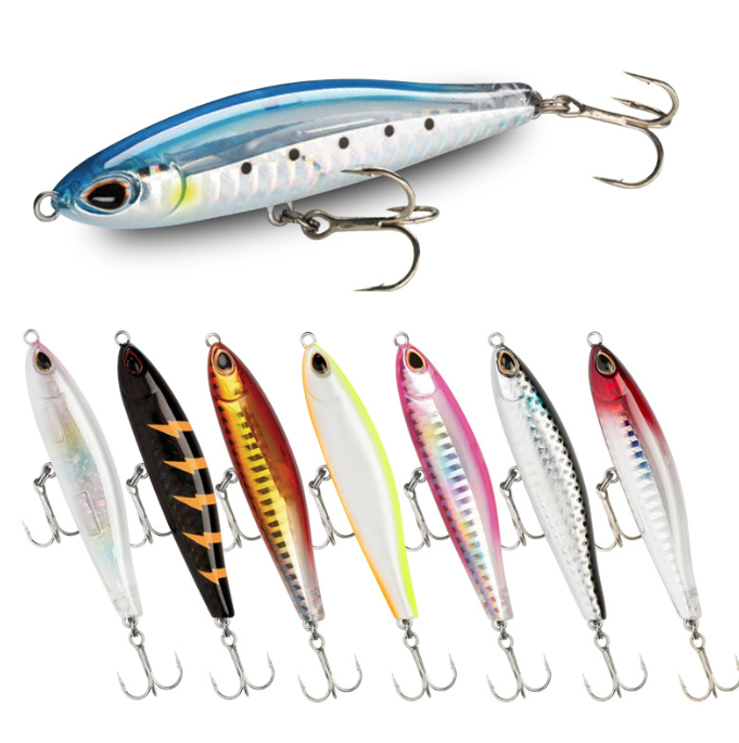 Fishing Lures Set Mixed Including Minnow Popper Crank Baits with Treble Hooks for Saltwater Freshwater Trout Bass Fishing · Original source photograph · specifications to confirm