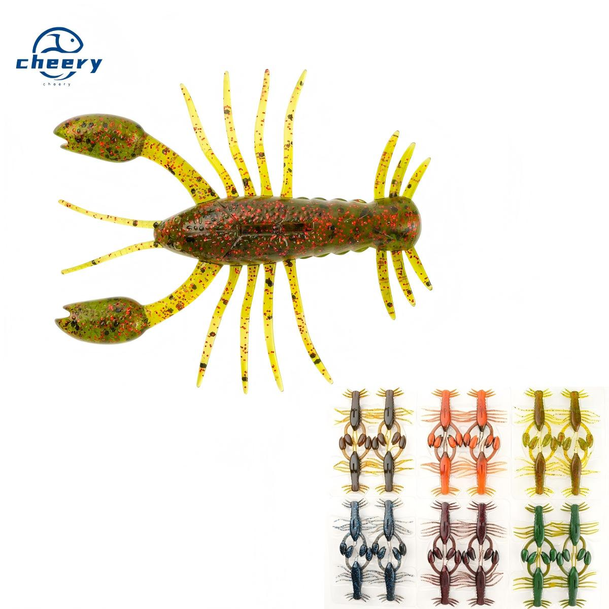 Cheery 8cm 8.7g Silicone Floating Multi-Leg Shrimp Lure for Carp & Saltwater Fish-Fly Fishing Soft Bait Without Hooks · Original source photograph · specifications to confirm