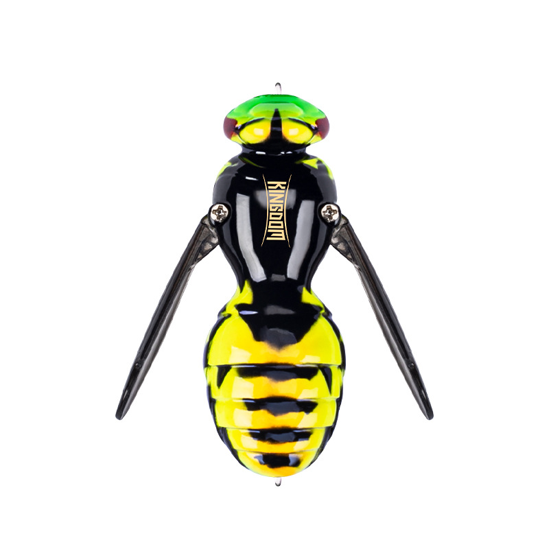 Floating Topwater Wasp Noise Popper Lure, Bionic Fake Bait for Black Bass, Topmouth Culter, Black Pit Fishing · Original source photograph · specifications to confirm