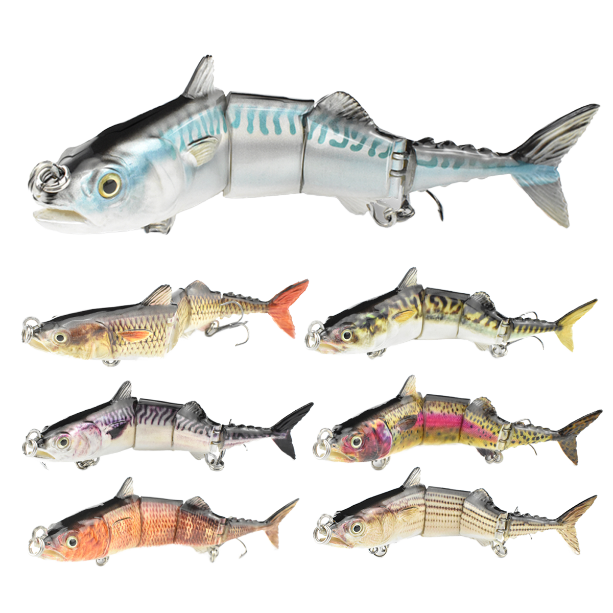 OEM 155mm 47.4g Two Section Built-in ABS Material Trout Lures Hard Bait Jointed Swimbait Segmented Ocean Fishing Saltwater Fish · Original source photograph · specifications to confirm