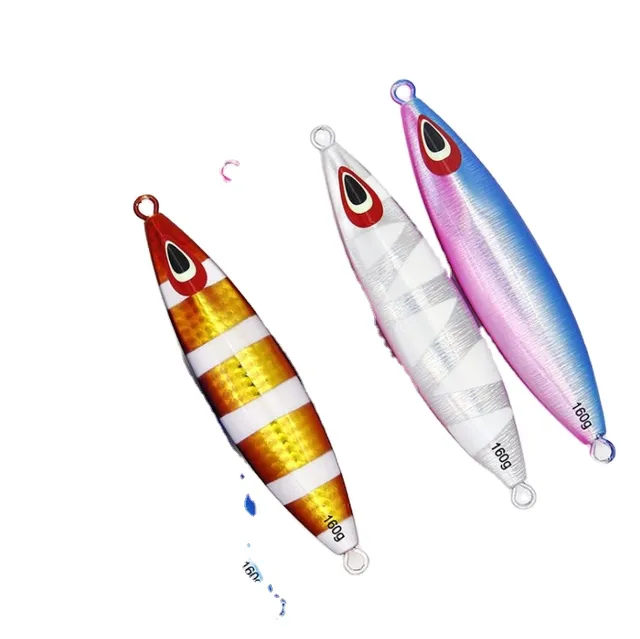 100g 160g 200g 220g 260g Jig Metal Jig Lure Slow Pitch Jigging Luminous Japan Quality Salt Water Fishing Lures