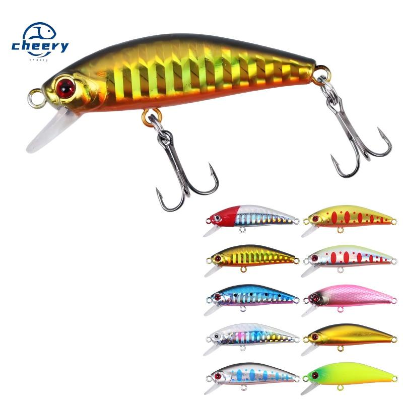 CHEERY  Artificial Hard Bait Lure Multicolor 56 Mm1.3g Round-Head Sinking Minnow Short Lip Lead Insert Treble Hook Sea Fishing · Original source photograph · specifications to confirm