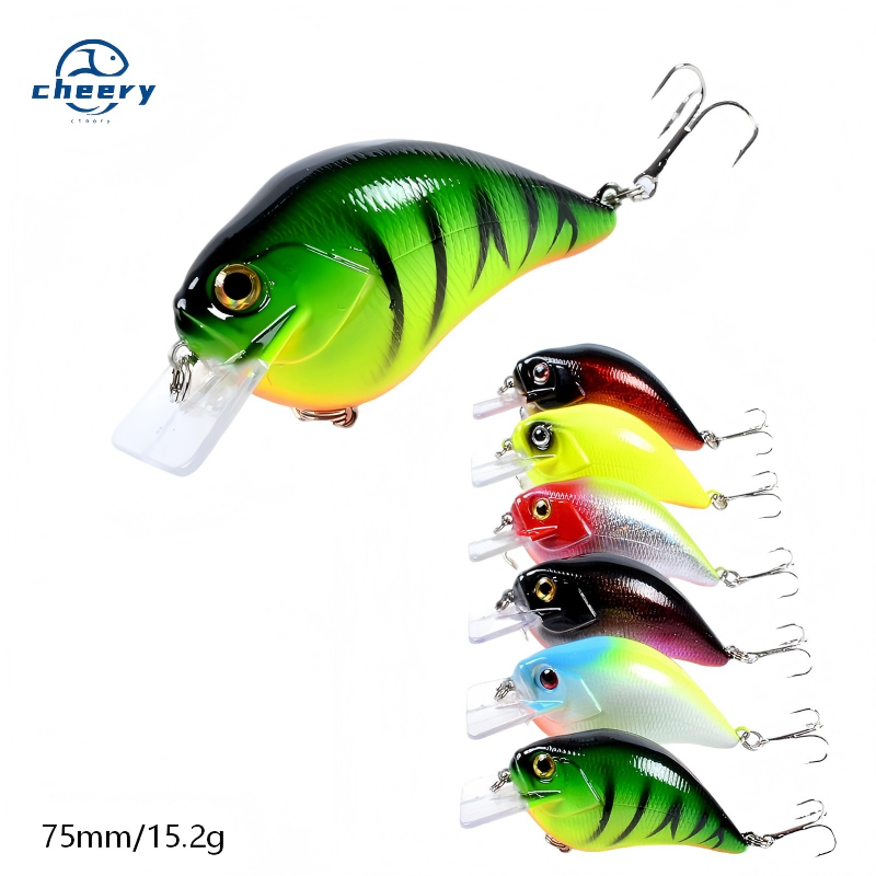Fishing Lure Square Bill Crankbait 7.5cm 15.2g Wobblers Swimbait Artificial Hard Bait for Bass Carp Trout Pesca Tackle · Original source photograph · specifications to confirm