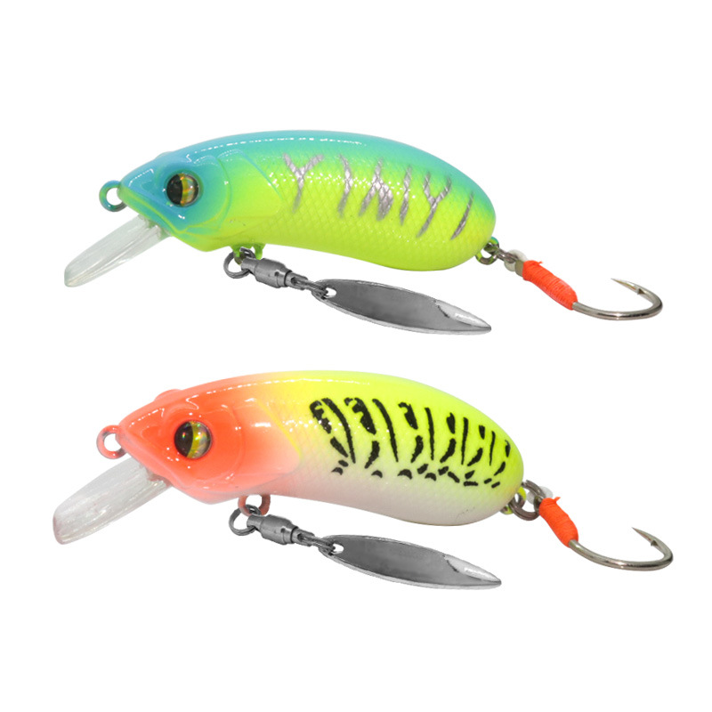 Crankbait Spinner Spoon Lure, Single Hook Minnow Freshwater Artificial Bait for Mandarin Fish & Jungle Perch · Original source photograph · specifications to confirm