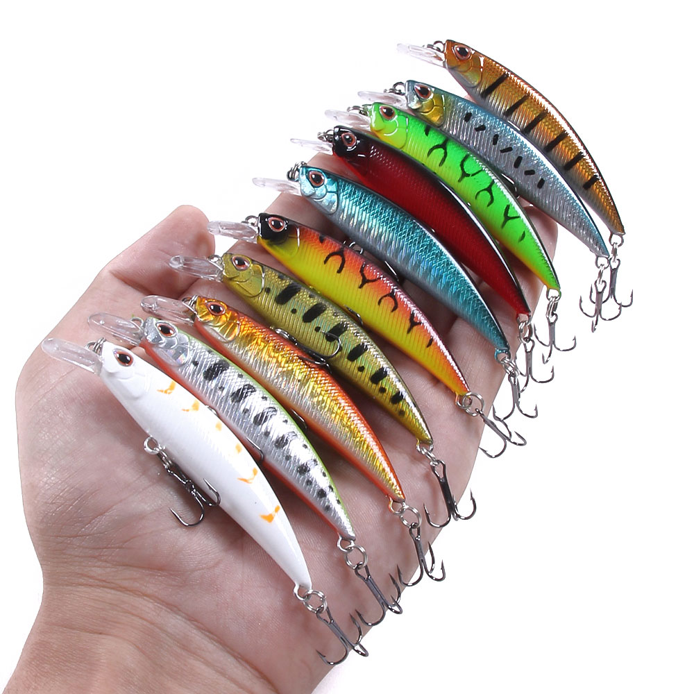 Hot Wholesale 8CM 9G Minnow Lure Hard Plastic Fishing Bait for Bass Fishing Diving Depth 0-1.5M Sinking Minnow Fishing Lure · Original source photograph · specifications to confirm