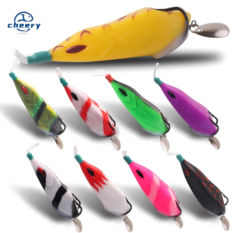CHEERY Flying Fish Lei Frog 15g Silicone Live Bait Double Hook Blood Groove Long Casting Fishing Lure Set · Original source photograph · specifications to confirm