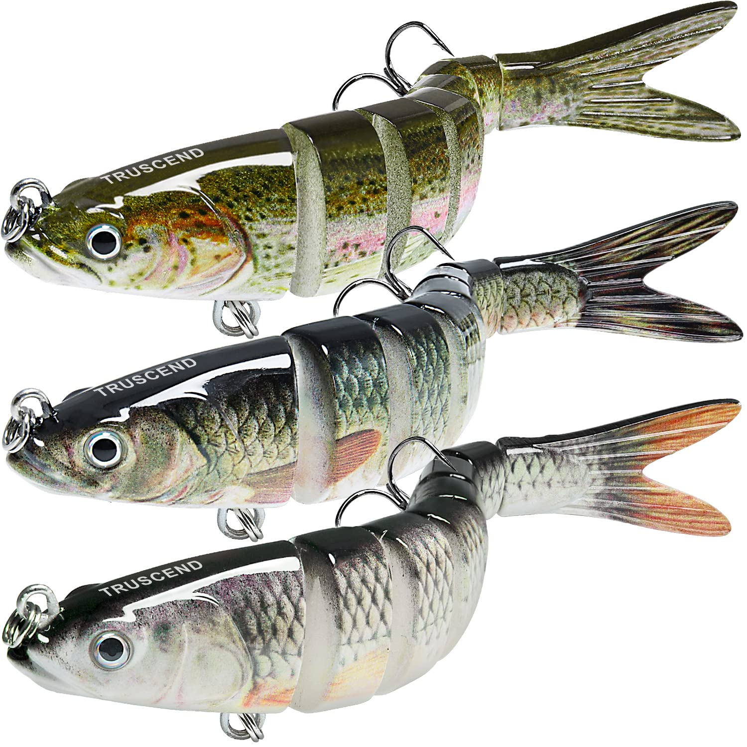 Cherry Bass Trout Multi Jointed Swimbait Slow Sinking Bionic Freshwater Lures Silicone Lifelike Fishing Lure Suit for River · Original source photograph · specifications to confirm