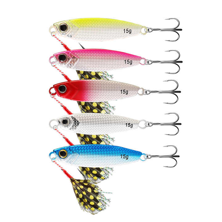 Cheery Palmer 1-1.3cm 3D Eyes Metal Jig Bionic Set 10g 15g 20g Iron Plate Hard Fishing Lures 5pcs Artificial Fishing Lure High · Original source photograph · specifications to confirm