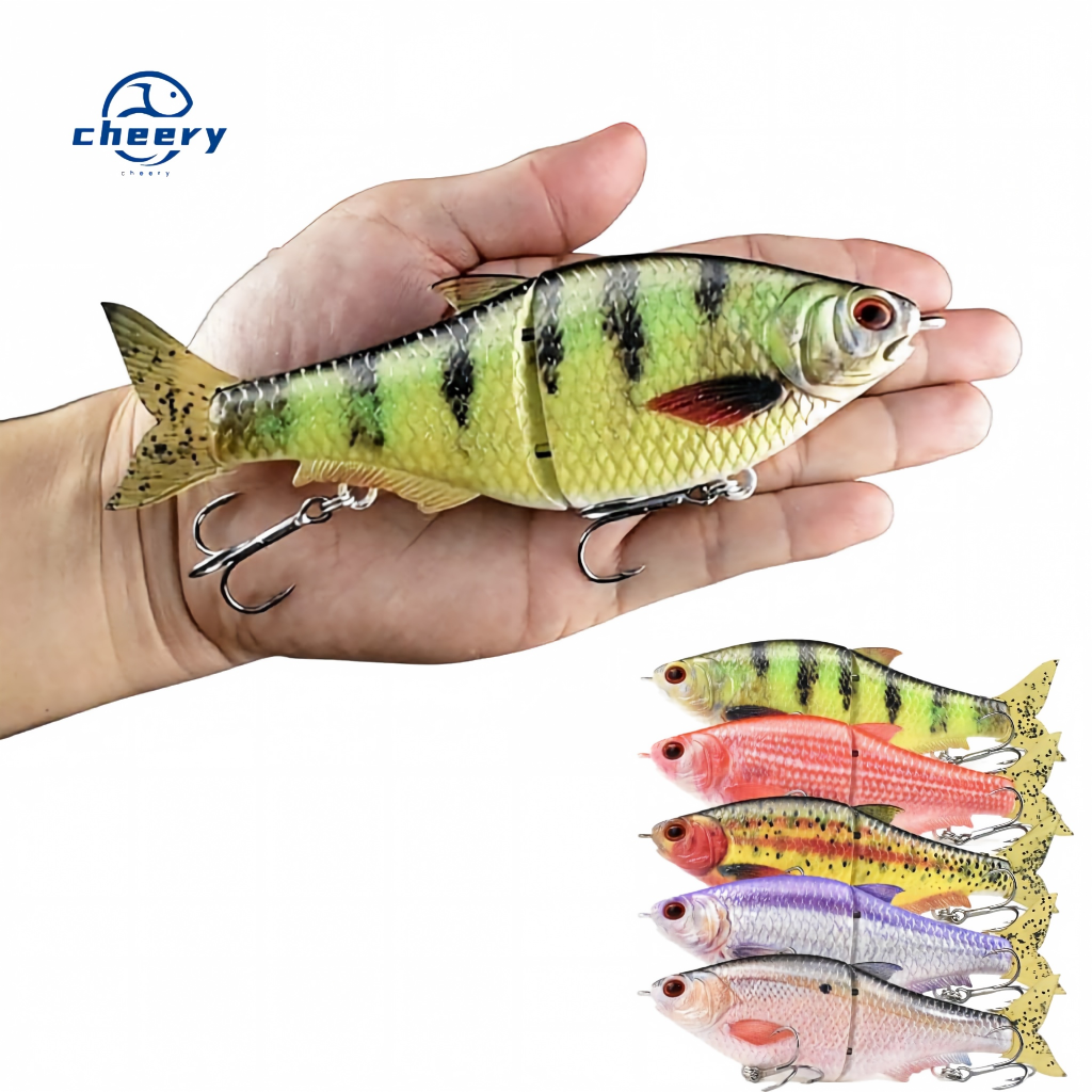 CHEERY ABS Artificial Hard Bait Bionic Lure with Two Vib Simulation S-Shaped Swimming for Pike Perch & Trout with Hooks · Original source photograph · specifications to confirm