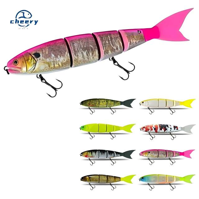 CHEERY Live Bait Japanese Style 15cm Sinking 28g / Floating 25g Multi-segment Swimbait with Silicone Soft Tail · Original source photograph · specifications to confirm