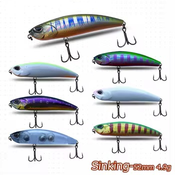 Factory-Production Direct-Sale Stainless Steel Submersible Pencil 52mm 49g Japanese-Style Micro Lure Red-Tail Five-Stripe Black · Original source photograph · specifications to confirm