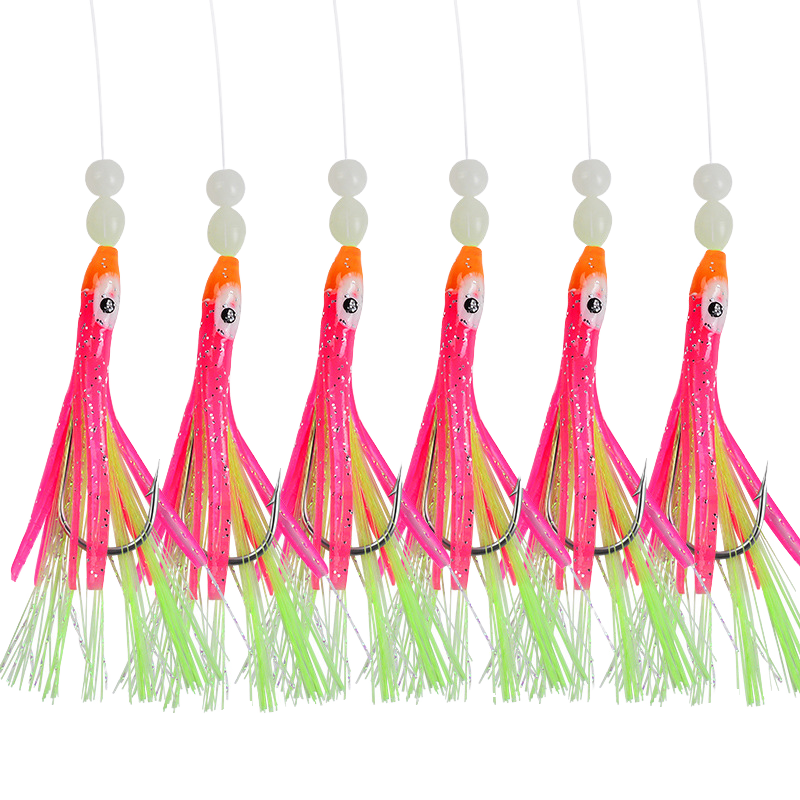 High Carbon Steel Luminous Squid Jig Hook Bionic Rig Lure Bait for Big Fish White Swordfish Carp Boat Fishing Targeting Cod · Original source photograph · specifications to confirm
