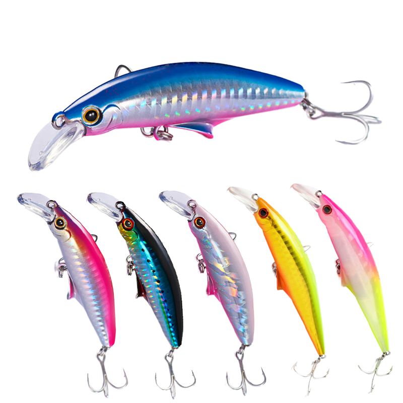 Tolure Printed ABS 92mm 40g 6-Color Minnow Lure Topwater Hard Bait Float Fishing Freshwater Trout Bass · Original source photograph · specifications to confirm