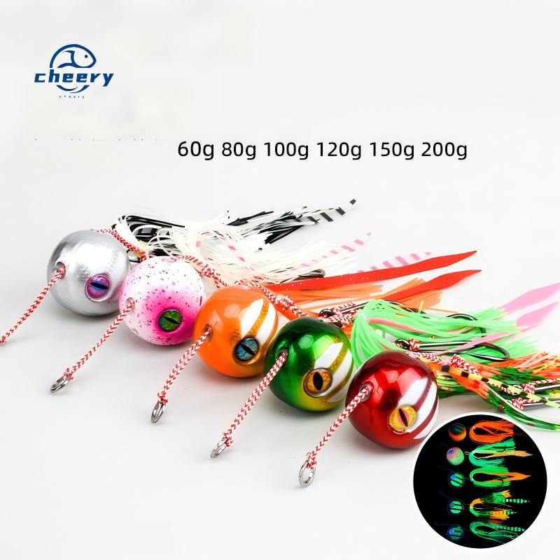CHEERY J29B Fish Lure Luminous Inchiku Slider Jig Fast Metal Jig Lure Round Head Speed Jigging Lure Fish Bait Kabura · Original source photograph · specifications to confirm