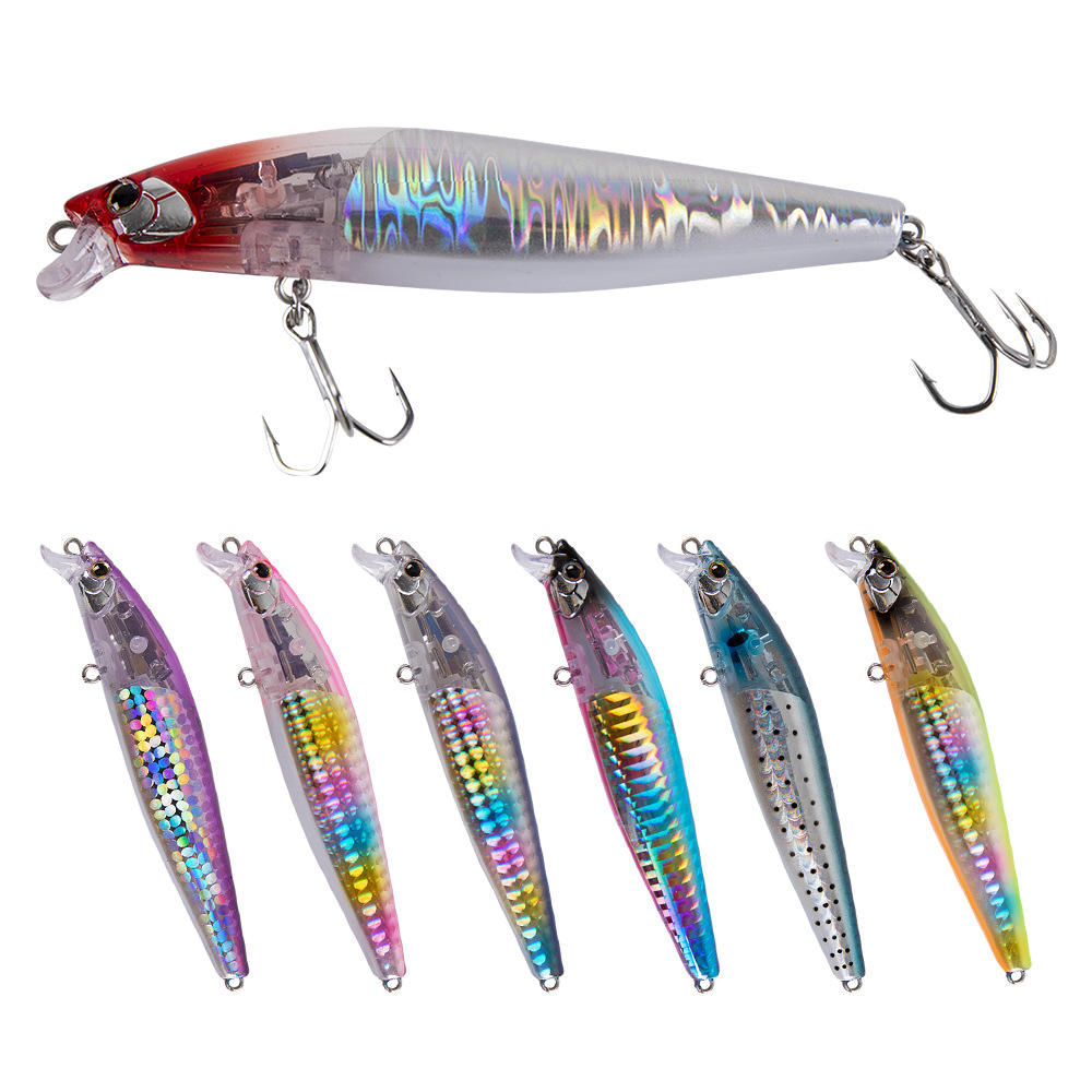 Premium Japanese ABS 99mm 14g Bass Long Casting Floating Minnow Lure UV Light Effect Saltwater Hard Bait · Original source photograph · specifications to confirm