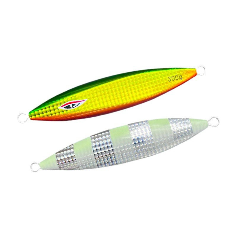 Deep-Sea Mackerel Iron Plate Bait Metal Jig Lure Slow-Rolling Fast-Sinking 300g-500g Without Hooks · Original source photograph · specifications to confirm