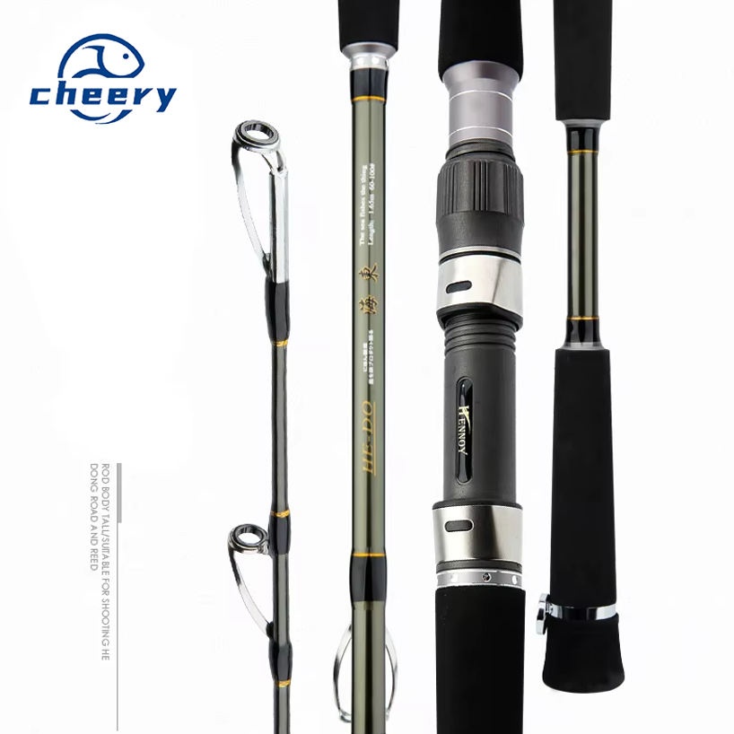 CHEERY Wholesale Custom Carbon Fiber Heavy Boat Fishing Rod Trolling Fishing Rod Saltwater Spinning Fishing Jigging Rod Low Moq · Original source photograph · specifications to confirm