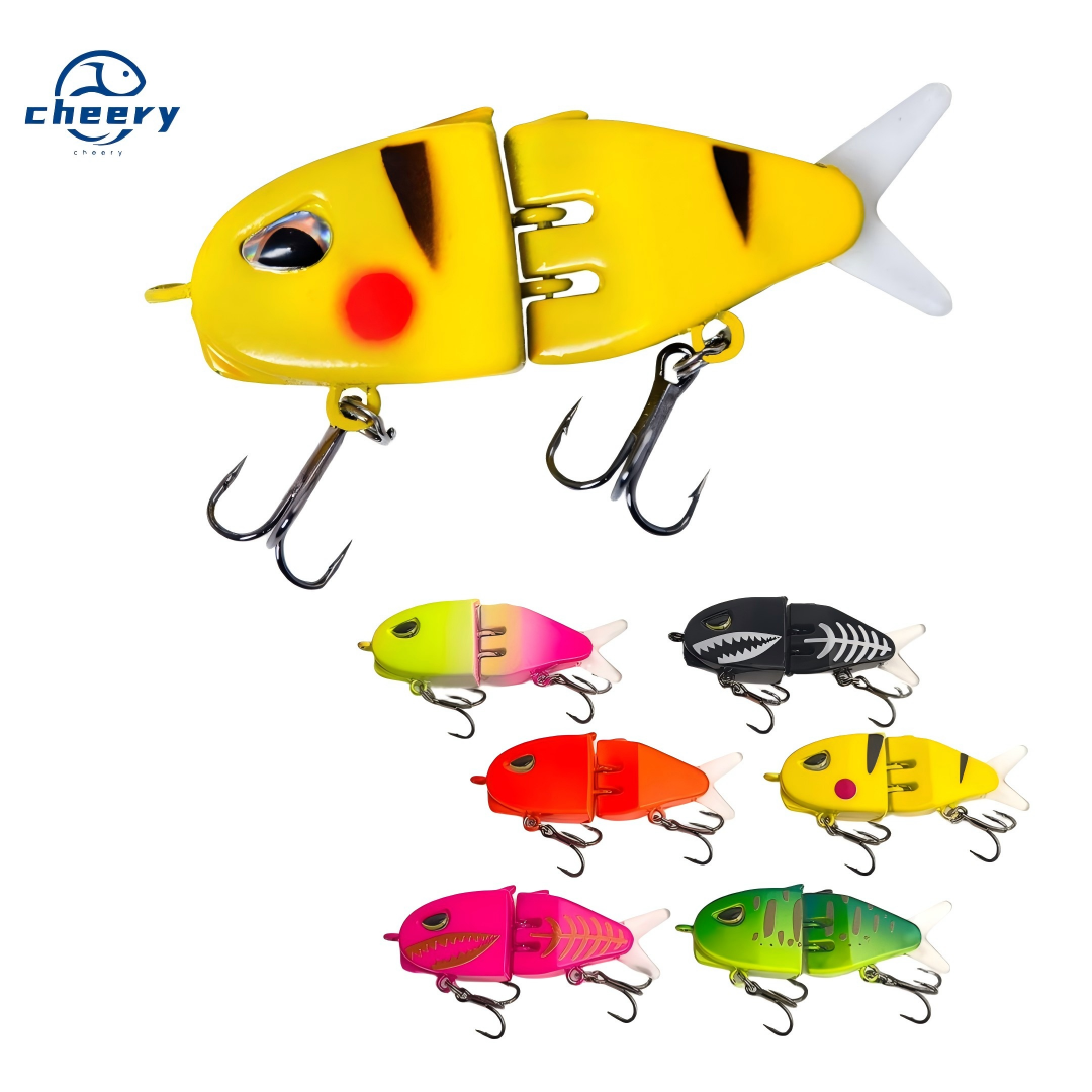 Cheery New Plastic Lure Bait Multi-Section Colorful Double Hook Small Swim Bait Mm60 Fishing Bass Lure · Original source photograph · specifications to confirm