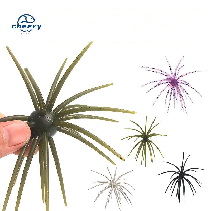CHEERY Floating Bionic Crankbait Lifelike Sea Urchin-Shaped Soft Lure Black-Pit Wild-Water Mandarin Fish Bait Cross-Border · Original source photograph · specifications to confirm