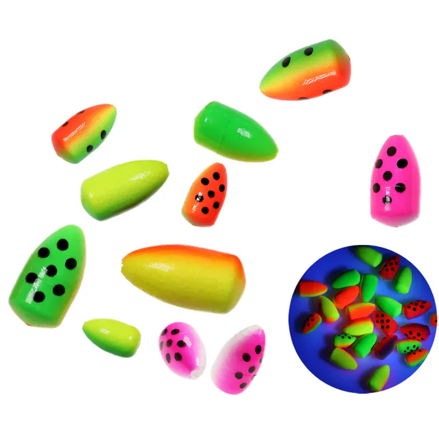 Bullet Fishing Foam Snell Floats for Spinning Lure Pompano Rig Oval Fly Strike Indicator for River and Lake Fishing