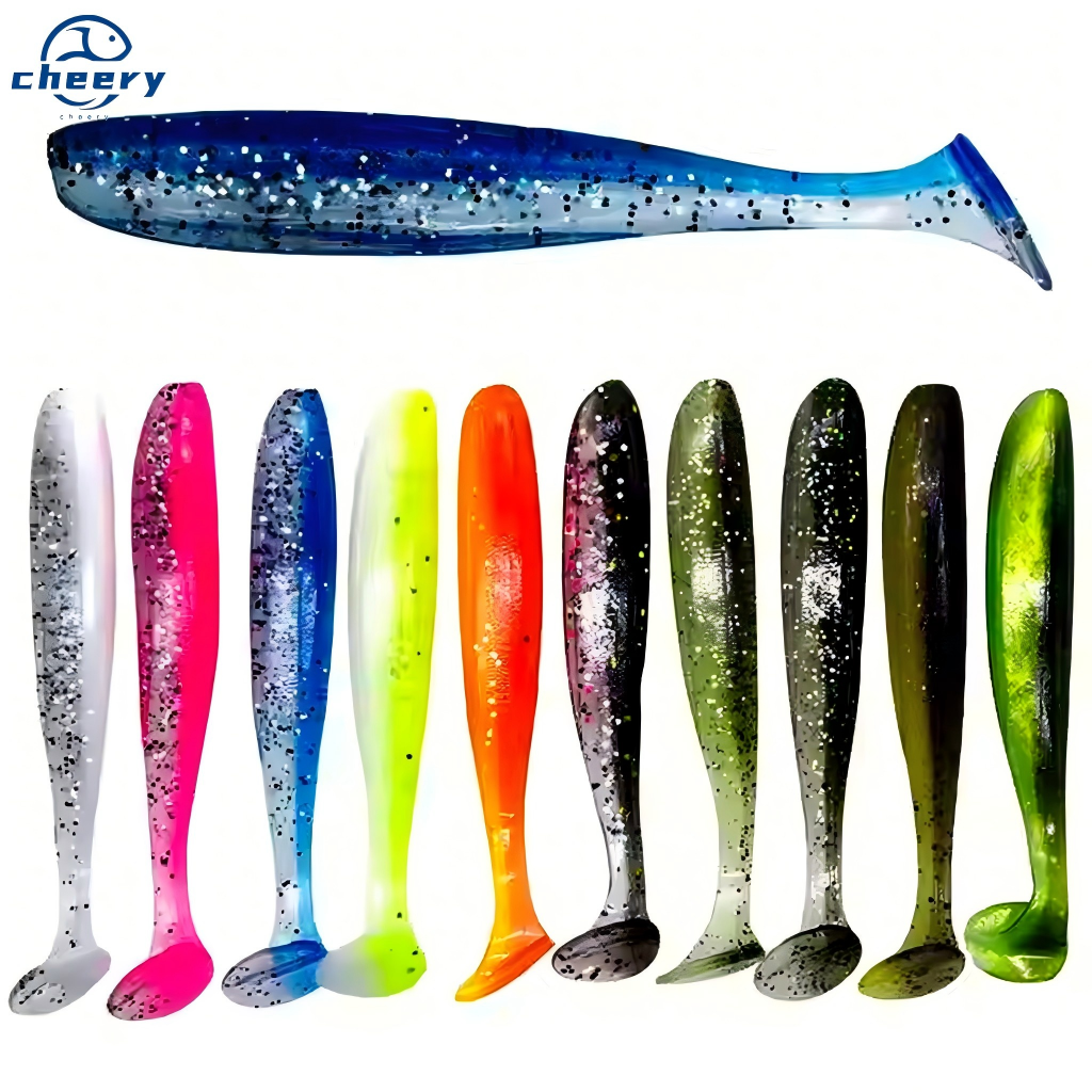 CHEERY T-tail Floating Waterway Soft Plastic Lures Wooden Fish Freshwater Fish Type Soft BAITS Sea Bass Lure Fishing Bait · Original source photograph · specifications to confirm