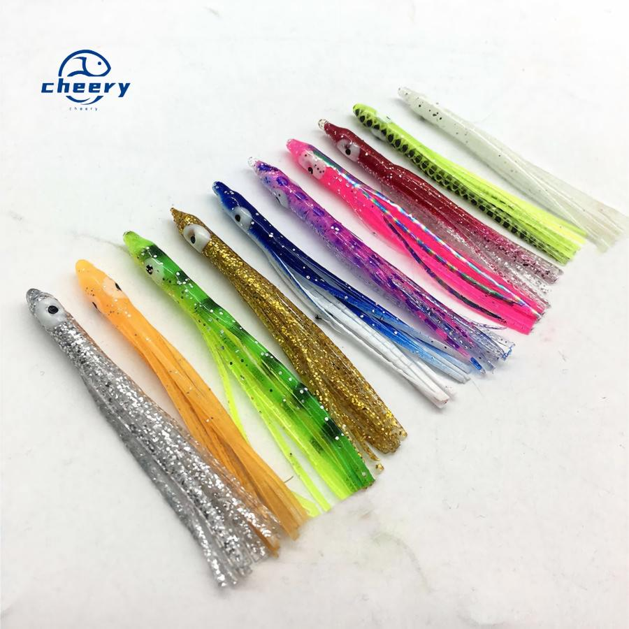 Cheery 10cm PVC Octopus Skirt Squid Lure-Luminous Soft Bait for Bass Snapper & Trout Mid/Top/Bottom Trolling Fishing Lure · Original source photograph · specifications to confirm