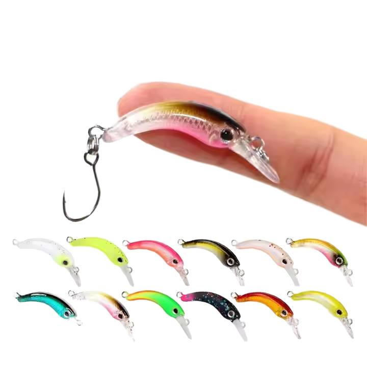 New 1.2g 4cm Mini Floating Minnow Insect Bait Fishing Lure Unprinted Hard ABS Artificial Crankbait Wobbler Saltwater Fish Carp · Original source photograph · specifications to confirm