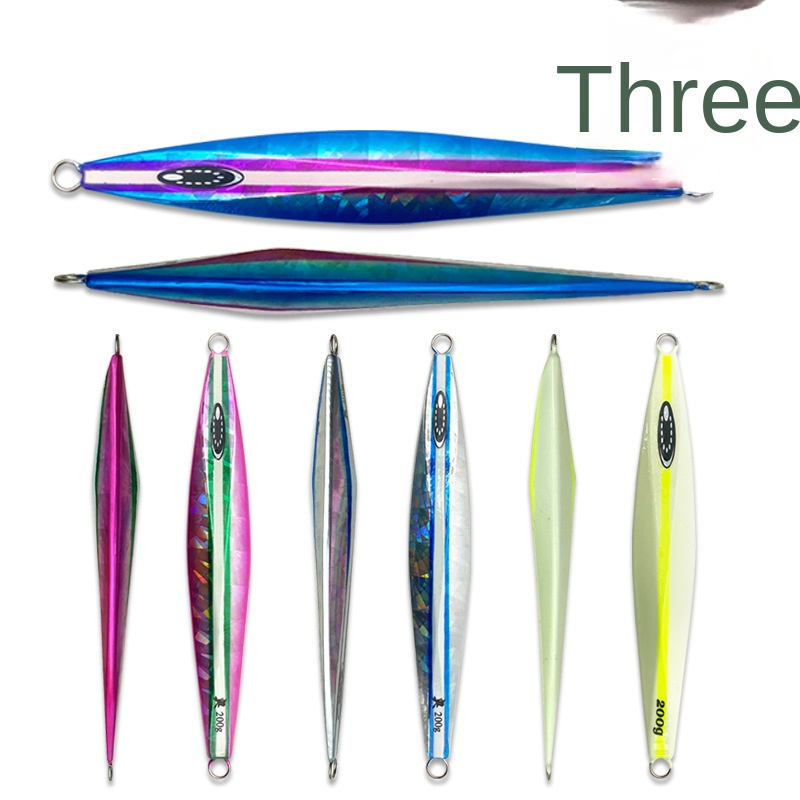 Lead Iron Plate Metal Jig Fish Lure for Sea Fishing Glow-in-the-Dark Laser Bionic Artificial Bait No Hooks · Original source photograph · specifications to confirm