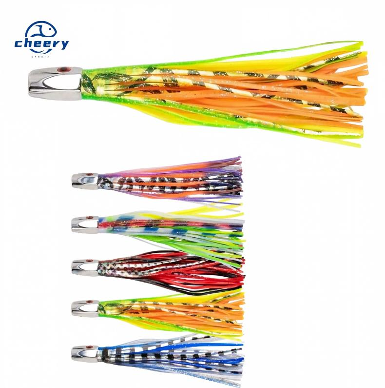 CHEERY High Quality Soft Fishing Lure Saltwater  Octopus Metal Trolling Lures Big Game Fishing Marlin Tuna Trolling Lure · Original source photograph · specifications to confirm