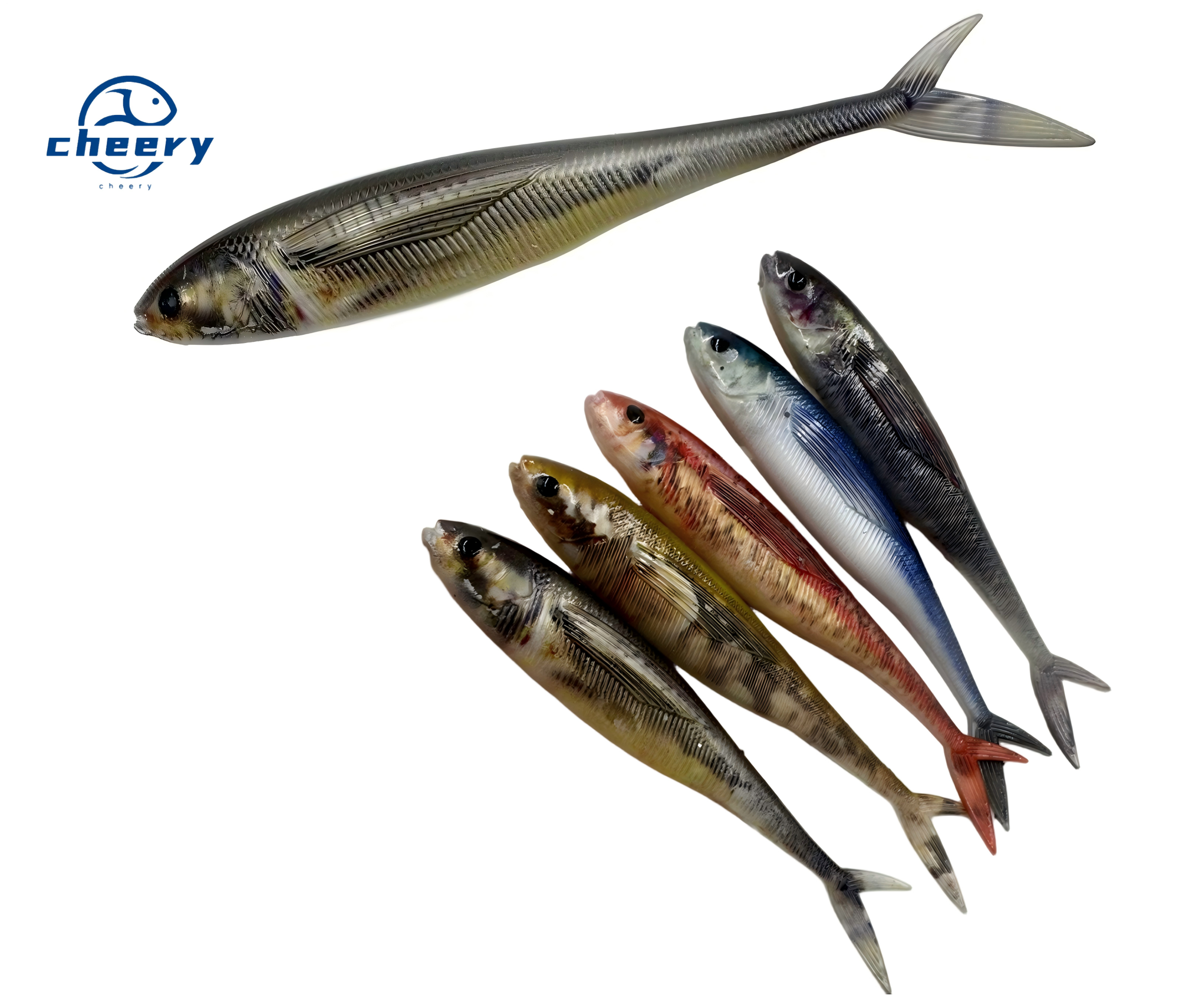 CHEERY 12cm 3D PVC Fork Tail Fishing Bait Soft Plastic Lure for Ocean Boat River Lake Sea Stream Fishing · Original source photograph · specifications to confirm