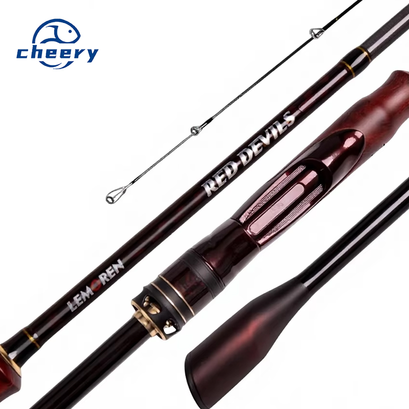 Demon Hunter Rainbow Magic Carbon Fishing Rod with Quick Adjustment Large Guide Ring Solid Straight Handle Stream Use · Original source photograph · specifications to confirm