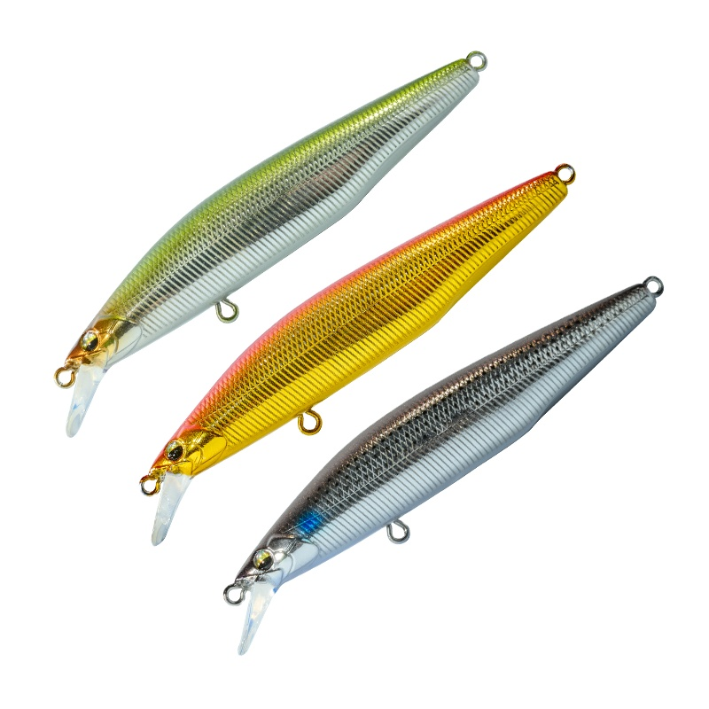 Factory Price High Quality 90mm 10g Minnow Feather Hook Printed ABS Minnow Fishing Lures for Saltwater Fish · Original source photograph · specifications to confirm