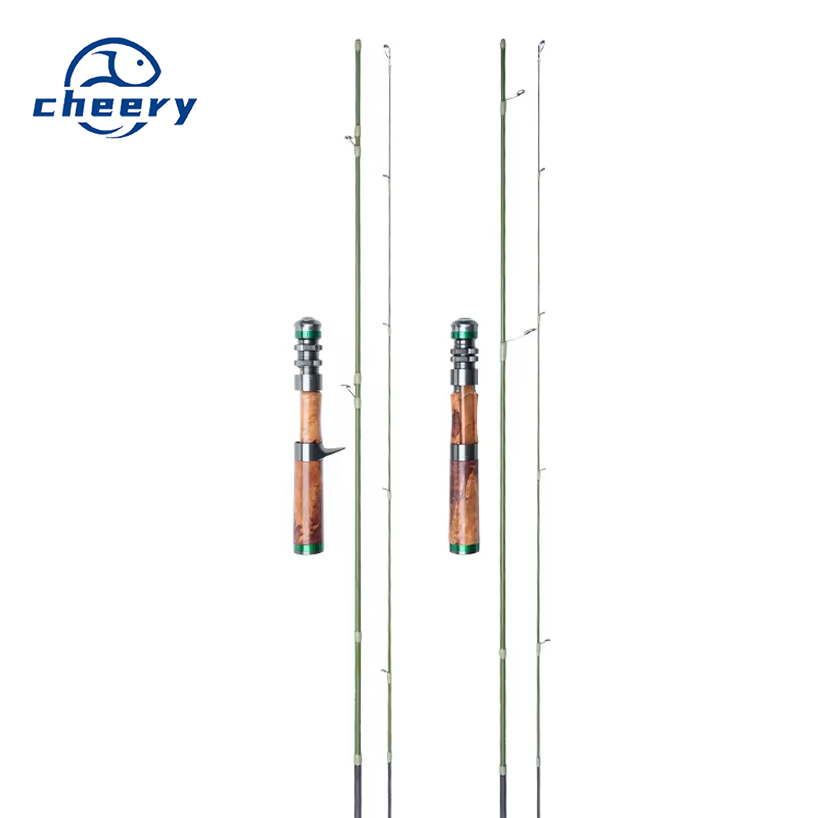 Natural Paulownia Wood Carbon Fishing Rod Set 3-Section Soft Tune with LS Guides 1.44m/1.65m Sizes Stream Use · Original source photograph · specifications to confirm